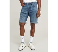 G-Star Jeansshorts Mosa Herren, Gr. 30, Blau (faded cascade) regular fit mit Umschlagsaum