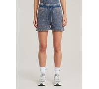 Shorts G-STAR "Overdyed Sweat Shorts", Damen, Gr. L, Normalgrößen, mid blau double dye, Obermaterial: 100% Baumwolle, Hosen Shorts (34000354-L) mid blau double dye