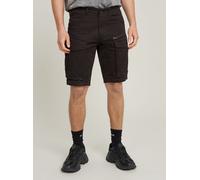 Shorts G-STAR "Rovic Zip Regular Shorts", Herren, Gr. 34, schwarz (dk schwarz), Obermaterial: 97% Baumwolle, 3% Elasthan, Hosen Shorts (91288847-34) dk schwarz