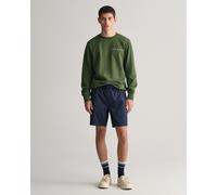 Shorts GANT "DRAWSTRING LOGO SHORTS", Herren, Gr. 5XL, N-Gr, blau (marine), Obermaterial: 98% Baumwolle, 2% Elasthan, Hosen Shorts, mit elastischem Bund und Kordelzug (75731545-5XL)