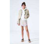 Shorts GARCIA, Mädchen, Gr. 170, N-Gr, ecru, Web, Obermaterial: 97% Baumwolle, 3% Elasthan, kurz, Hosen Shorts, Skort, halb Short halb Rock, im Leo-Look, für Girls (16144962-170) ecru