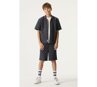 Shorts GARCIA, Mädchen, Gr. 176, N-Gr, dunkelgrau, Web, Obermaterial: 100% Baumwolle, unifarben, normal ca. Mitte Oberschenkel, Hosen Shorts, in Waffle-Optik und mit Kordelzug, for Boys (99170768-176)