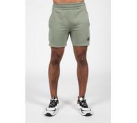 Shorts GORILLA WEAR "Leon", Herren, Gr. S, US-Größen, grün, 60% Baumwolle, 40% Polyester, unifarben, kurz, Hosen Shorts, aus weichem, dehnbarem Material (73213830-S) grün