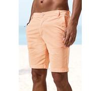 Shorts H.I.S "Bermuda, Cordhose", Herren, Gr. 34, N-Gr, orange (apricot), Cord, Obermaterial: 98% Baumwolle, 2% Elasthan, unifarben, regular fit kurz, Hosen Shorts, aus elastischer Cord-Qualität (8719