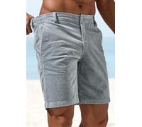 Shorts H.I.S "Bermuda, Cordhose", Herren, Gr. 36, N-Gr, grau, Cord, Obermaterial: 98% Baumwolle, 2% Elasthan, unifarben, regular fit kurz, Hosen Shorts, aus elastischer Cord-Qualität (39242532-36) gra