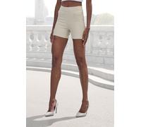 Shorts H.I.S, Damen, Gr. 32/34, N-Gr, beige (ecru), Obermaterial: 70% Baumwolle, 25% Polyester, 5% Elasthan, unifarben, Basic, Hosen Shorts, im Schlupfhosen Style (29852549-32) ecru
