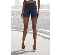 Shorts H.I.S, Damen, Gr. 36/38, N-Gr, blau (marine), Obermaterial: 70% Baumwolle, 25% Polyester, 5% Elasthan, unifarben, Basic, Hosen, im Schlupfhosen Style (84723953-36) marine