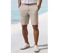 Shorts H.I.S "Dehnbund-Hose mit seitlichem Gummizug, auch in großen Größen", Herren, Gr. 33, N-Gr, beige, Jersey, Obermaterial: 73% Baumwolle, 17% Polyamid, 10% Elasthan, comfort fit kurz, Hosen Short