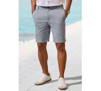 Shorts H.I.S "Dehnbund-Hose mit seitlichem Gummizug, auch in großen Größen", Herren, Gr. 38, N-Gr, blaugrau, Jersey, Obermaterial: 73% Baumwolle, 17% Polyamid, 10% Elasthan, comfort fit kurz, Hosen Sh
