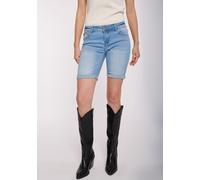 Shorts HAILY’S "SH C JN Je44nny", Damen, Gr. S (36), N-Gr, blau (lblau), Web, Obermaterial: 70% Baumwolle, 25% Polyester, 3% Viskose, 2% Elasthan, unifarben, Hosen Shorts (97602306-S) lblau