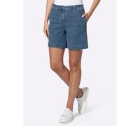 Shorts HEINE, Damen, Gr. 46, Normalgrößen, blau, bleached, 99% Baumwolle, 1% Elasthan, unifarben, Hosen Shorts (11990721-46) blau, bleached