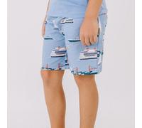Shorts Hellblau Marine Adventures Schiffe-Allover Bio-Baumwolle GOTS - Walkiddy 116