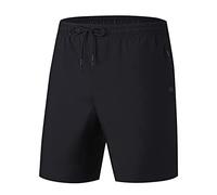 Shorts Herren Double Pocket Jogginghose Herren Baumwolle Baggy Hose Herren Training Shorts Herren 2 In 1 Kurze Hose Herren Multi Taschen Herren Hose Kurz Bermuda Shorts Herren Sommer（4-Black，XL）