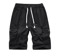 Shorts Herren Herren Kurze Hosen Kurze Arbeitshosen Herren Kurze Arbeitshosen Herren Cargo Shorts Arbeitshose Herren Kurz Herren-Shorts Cargo Shorts Herren Arbeitshosen Männer Kurz(4-Black,38)