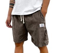 Shorts Herren Modisch Atmungsaktiv Hosen Stretch Sport Freizeithose Sommer Outdoor Shorts Vintage Elastische Taille Arbeitsshorts Freizeit Strand Trainingsshorts Sportshorts mit Taschen（Braun,XXL)