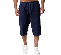 Shorts Herren Sommer 3/4 Hose Bermuda Sommer Baumwolle Kurze Hosen Outdoor Sport Jogginghose Mit Taschen Männer Jungen Freizeit Bequeme Kurz Herrenshorts Sommerhose Sportshorts Turnhose