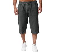 Shorts Herren Sommer 3/4 Hose Bermuda Sommer Baumwolle Kurze Hosen Outdoor Sport Jogginghose Mit Taschen Männer Jungen Freizeit Bequeme Kurz Herrenshorts Sommerhose Sportshorts Turnhose