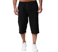 Shorts Herren Sommer 3/4 Hose Bermuda Sommer Baumwolle Kurze Hosen Outdoor Sport Jogginghose Mit Taschen Männer Jungen Freizeit Bequeme Kurz Herrenshorts Sommerhose Sportshorts Turnhose