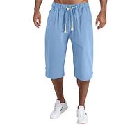 Shorts Herren Sommer 3/4 Hose Bermuda Sommer Kurze Hosen Outdoor Sport Jogginghose Mit Taschen Männer Jungen Freizeit Bequeme Kurz Herrenshorts Sommerhose Sportshorts Turnhose