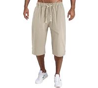 Shorts Herren Sommer 3/4 Hose Bermuda Sommer Kurze Hosen Outdoor Sport Jogginghose Mit Taschen Männer Jungen Freizeit Bequeme Kurz Herrenshorts Sommerhose Sportshorts Turnhose