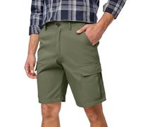 Shorts Herren Sommer Arbeitsshorts Große Größen Leichte Wander Golfhose Relaxed Casual Gemütliche Wanderhose Cargo Shorts Herren, Reissverschluss Sommer Trekkinghose Camouflage Bermuda armeegrün 3XL