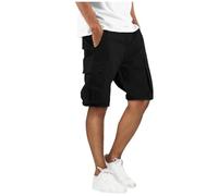 Shorts Herren Sommer Arbeitsshorts Mit Taschen Sommer Cargohose Stretch Sexy Trekking Golfhose Cargo Shorts Herren, Große Größen Luftig Leicht Trekkinghose Camouflage Bermuda Kleidung schwarz XL