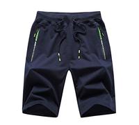 Shorts Herren Sommer, Sweatshorts Herren, Shorts Sommer Freizeit Stretch Elastische Taille Mit Taschen Fashion Arbeitshose Täglich Klassiker Jogginghose Kurz Leichte Atmungsaktiv Baggy Freizeithose