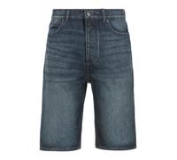 Shorts HUGO BLUE "Skate shorts", Herren, Gr. 31, N-Gr, blau (navy414), Jeans, Obermaterial: 100% Baumwolle, unifarben, normal ca. Mitte Oberschenkel, Hosen Shorts, mit Logo-Lederpatch am Bund (8209481