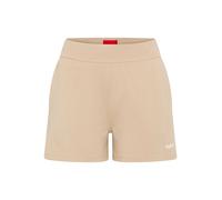 Shorts HUGO UNDERWEAR "SHUFFLE_SHORTS", Damen, Gr. M, N-Gr, beige (light beige 270), Jersey, Obermaterial: 48% Baumwolle, 48% Modal, 4% Elasthan, körpernah ca. Mitte Oberschenkel, Hosen Shorts, mit Lo