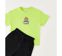 Shorts IDO "BABY BOY SUMMER SET", Mädchen, Gr. 24M, EURO-Größen, schwarz (lime), 100% Baumwolle, Hosen Shorts (97438657-92) lime