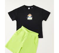 Shorts IDO "BABY BOY SUMMER SET", Mädchen, Gr. 7A, EURO-Größen, grün (schwarz), 100% Baumwolle, Hosen Shorts (35968111-122) schwarz