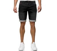 Shorts INDICODE "INDelmare", Herren, Gr. S, N-Gr, schwarz, Web, Obermaterial: 77% Baumwolle, 21% Polyester, 2% Elasthan, unifarben, regular fit knielang, Hosen Shorts (88591858-S) schwarz