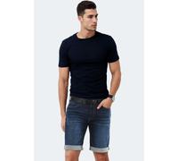 Shorts INDICODE "Inkadeu", Herren, Gr. Größe M - Gr. M, Normalgrößen, blau, 98% Baumwolle, 2% Elasthan, Hosen Shorts, mit 5-Pocket Design (23478037-M) blau