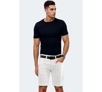 Shorts INDICODE "Inkadeu", Herren, Gr. Größe XXL - Gr. 2XL, Normalgrößen, weiß, 98% Baumwolle, 2% Elasthan, Hosen Shorts, mit 5-Pocket Design (97954009-XXL) weiß