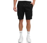 Shorts INDICODE "INNello cargo shorts", Herren, Gr. L, N-Gr, schwarz, Web, Obermaterial: 95% Polyester, 5% Elasthan, bedruckt, regular fit kniefrei, Hosen Shorts (48694556-L) schwarz