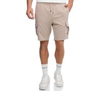 Shorts INDICODE "INNello cargo shorts", Herren, Gr. XL, N-Gr, simply taupe, Web, Obermaterial: 95% Polyester, 5% Elasthan, bedruckt, regular fit kniefrei, Hosen Shorts (88833648-XL) simply taupe