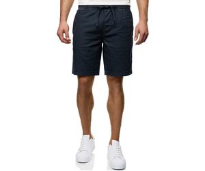 Shorts INDICODE "INWamo", Herren, Gr. XXL, N-Gr, blau (navy), Web, Obermaterial: 55% Baumwolle, 45% Leinen, unifarben, slim fit knielang, Hosen Shorts (73378937-XXL) navy