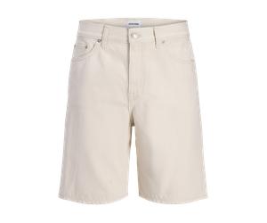 Shorts JACK & JONES "JJIALEX JJCLASSIC SHORTS AM 469 SN", Herren, Gr. S, N-Gr, ecru, Web, Obermaterial: 100% Baumwolle, unifarben, weit knielang, Hosen Shorts, Baumwolle, baggy fit (44295908-S) ecru