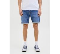 Shorts JACK & JONES "JJIRICK JJIORIGINAL SHORTS AM 360 SN", Herren, Gr. L, N-Gr, blau denim pack:am 365, Web, Obermaterial: 98% Baumwolle, 2% Elasthan, unifarben, modisch, regular fit kniefrei, Hosen,