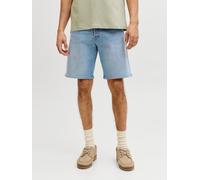 Shorts JACK & JONES "JJIRICK JJORIGINAL SHORTS AT 999", Herren, Gr. XXL, N-Gr, blau denim pack:light blau, Web, Obermaterial: 64% Baumwolle, 34% Polyester, 2% Elasthan, unifarben, regular fit knielang