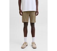 Shorts JACK & JONES "JPSTJAIDEN COBA STRIPE JOG SHORT SRT SN", Herren, Gr. M, N-Gr, dusky grün, Web, Obermaterial: 100% Baumwolle, gestreift, relaxed fit kniefrei, Hosen Shorts (18145242-M) dusky grün