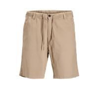 Shorts JACK & JONES "JPSTJAIDEN HYBRID BONDI JOG SHORT REG SN", Herren, Gr. M, N-Gr, crockery, Web, Obermaterial: 80% Baumwolle, 20% Leinen, unifarben, relaxed fit knielang, Hosen Shorts, Baumwollmisc
