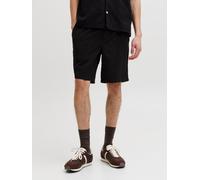 Shorts JACK & JONES "JPSTJAIDEN WAVY JOGGER SHORTS REG SN", Herren, Gr. L, N-Gr, schwarz, Web, Obermaterial: 100% Baumwolle, unifarben, relaxed fit kniefrei, Hosen Shorts, Baumwolle, locker geschnitte
