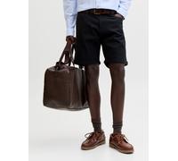 Shorts JACK & JONES "JPSTRICK DYLAN ORIGINAL SHORTS", Herren, Gr. XL, N-Gr, schwarz navy, Web, Obermaterial: 98% Baumwolle, 2% Elasthan, unifarben, regular fit knielang, Hosen Shorts (30912220-XL) sch
