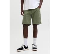 Shorts JACK & JONES "JPSTRICK DYLAN ORIGINAL SHORTS", Herren, Gr. XS, N-Gr, deep lichen grün, Web, Obermaterial: 98% Baumwolle, 2% Elasthan, unifarben, regular fit knielang, Hosen Shorts (63828452-XS)