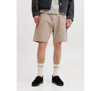 Shorts JACK & JONES "JPSTTONY ORIGINAL 017 SHORTS MID SN", Herren, Gr. L, N-Gr, crockery, Web, Obermaterial: 100% Baumwolle, unifarben, loose fit ca. Mitte Oberschenkel, Hosen Shorts, Baumwolle, locke