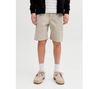 Shorts JACK & JONES JUNIOR "JJIRICK JJORIGINAL SHORTS AT 999 JNR", Mädchen, Gr. 128, N-Gr, beige (moonbeam), Denim/Jeans, Obermaterial: 54% Baumwolle, 33% Polyester, 7% Lyocell, 4% Viskose, 2% Elastha