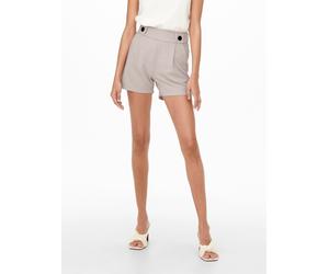 Shorts JDY "JDYGEGGO SHORTS JRS NOOS", Damen, Gr. XS (34), N-Gr, grau (chateau gray detail:schwarz button), Jersey, Obermaterial: 95% Polyester, 5% Elasthan, unifarben, regular fit kurz, Hosen Shorts 