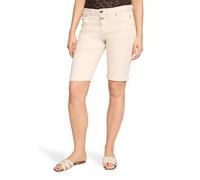 Shorts CARTOON "Damen mit Stickerei", Damen, Gr. 44, Normalgrößen, beige, Obermaterial: 91% Baumwolle, 6% Elastomultiester, 3% Elasthan, figurbetont kurz, Hosen Shorts (64378032-44) beige