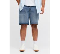 Shorts "JJITONY JJORIGINAL SHORTS AKM 111 PLS", Herren, Gr. 48 (7XL), N-Gr, blau denim, Web, Obermaterial: 100% Baumwolle, JACK & JONES PLUSSIZE, Abriebeffekte, relaxed fit knielang, Hosen Shorts (835